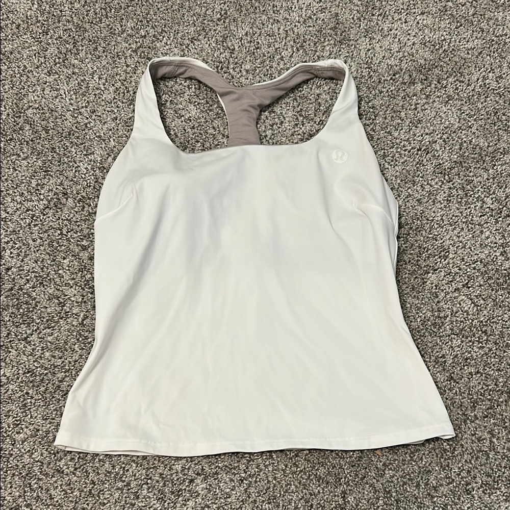 Lululemon White Tennis Tank Top